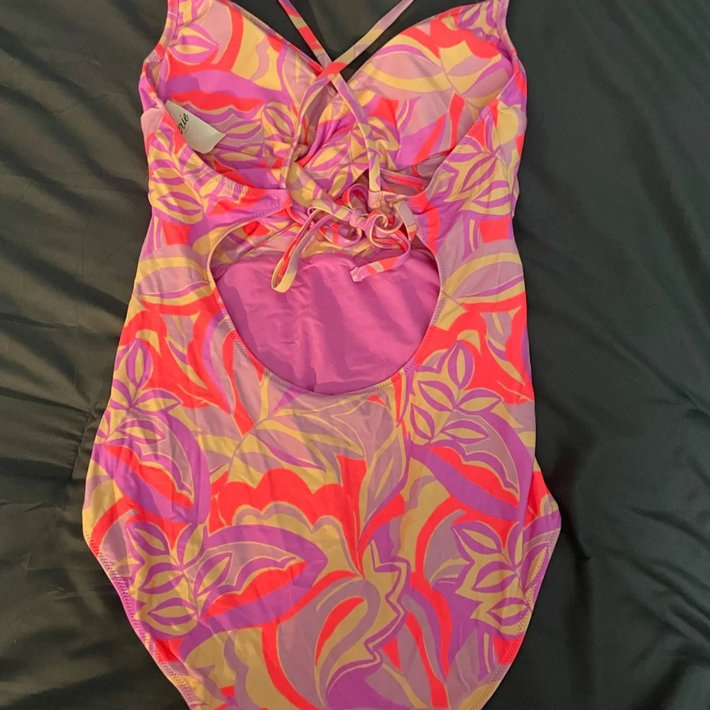 Vibrant Multicolor Spaghetti Strap Swimsuit